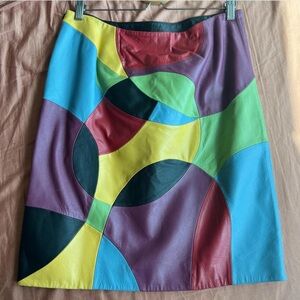 Metro style vintage leather skirt